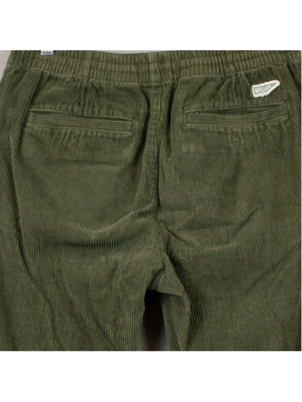Wellen olive corduroy slim fit pants-XS